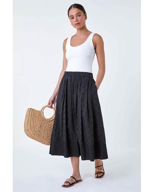 Petite cotton top midi skirt