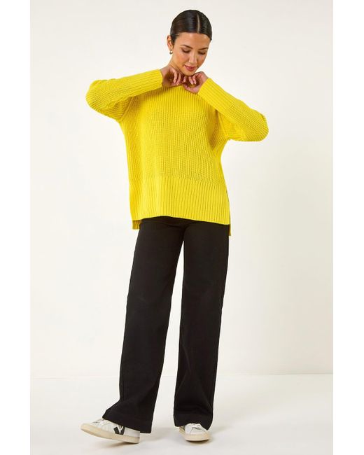 Roman Yellow Shoulder Detail Knit Jumper