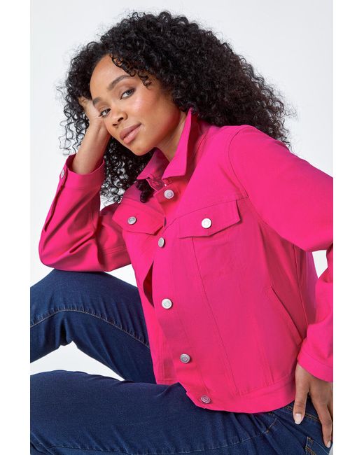 Roman Pink Petite Stretch Pocket Jacket