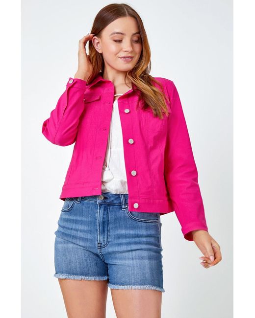 Roman Pink Stretch Pocket Detail Jacket