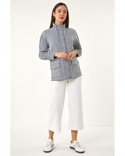 Roman Purple Stripe Safari Jacket