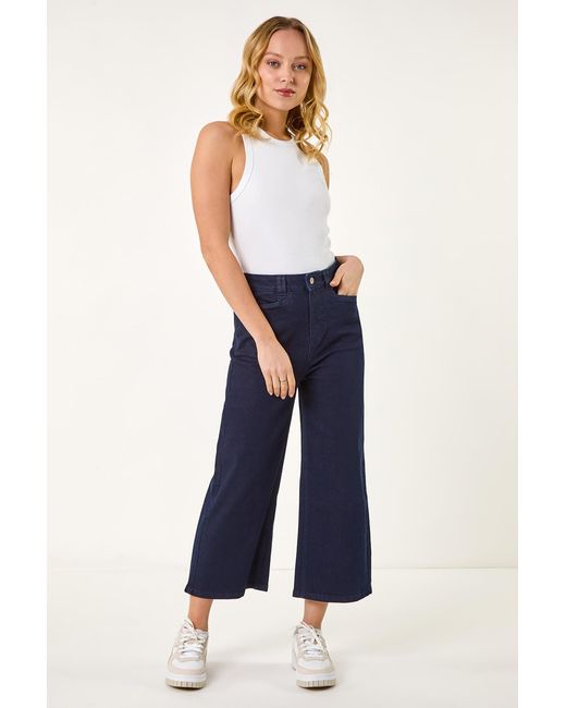 D.u.s.k Blue Denim Pocket Detail Wide Leg Culotte