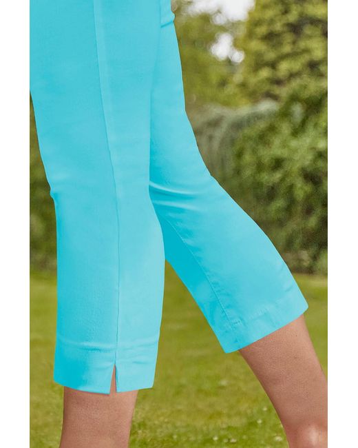 Roman Blue Cropped Stretch Trouser