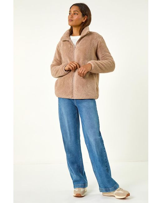 Roman Brown Soft Sherpa Fleece Jacket