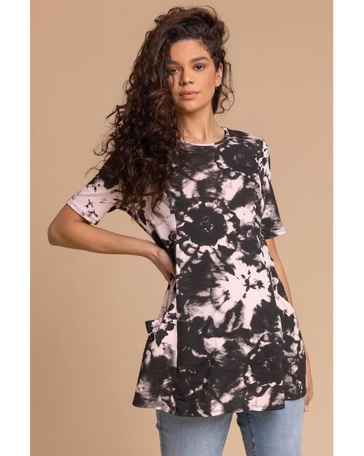 Roman Pink Tie Dye Pocket Swing Top