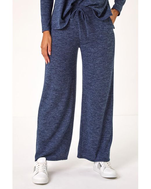 Roman Blue Soft Touch Wide Leg Trousers