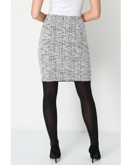 Roman White Stretch Jersey Skirt