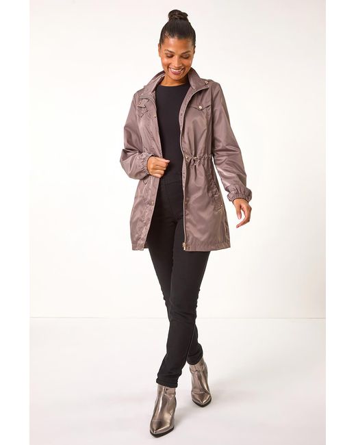 Roman Purple Shower Resistant Longline Jacket