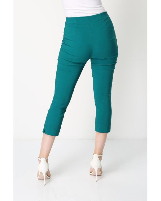 Roman Green Cropped Stretch Trouser