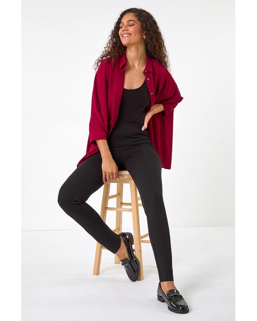 Roman Red Pocket Detail Stretch Ponte Trouser