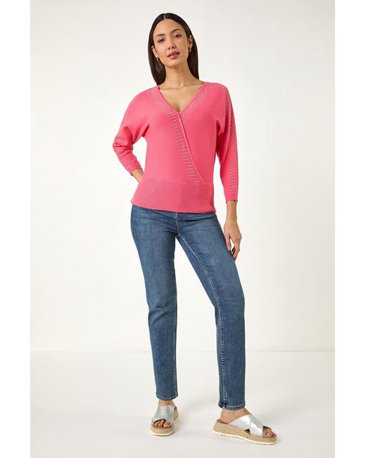 Roman Red Embellished Knit Jumper