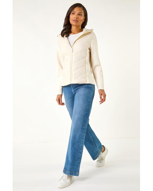 Roman Natural Contrast Hooded Padded Jacket