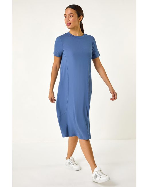 Roman Blue Relaxed T-Shirt Jersey Dress