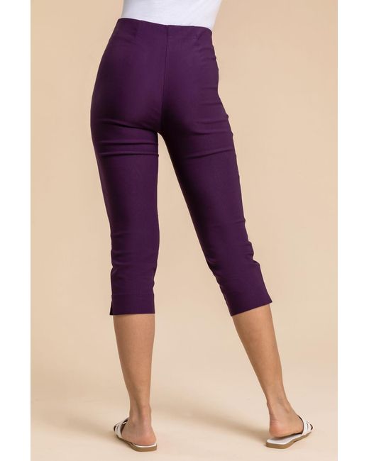Roman Purple Cropped Stretch Trouser
