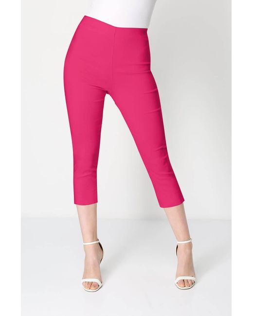 Roman Pink Cropped Stretch Trouser