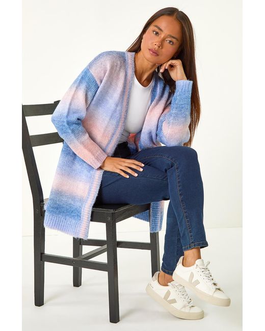 Roman Petite Blue Ombre Space Dye Cardigan