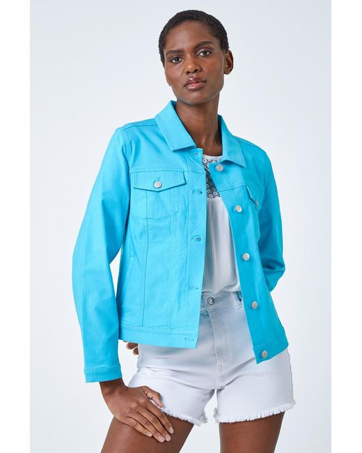 Roman Blue Stretch Pocket Detail Jacket