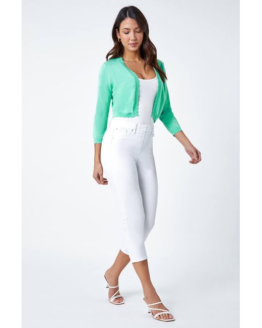 Scalloped shrug deals