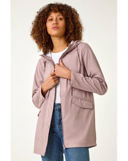 Roman Pink Rain Resistant Hooded Jacket