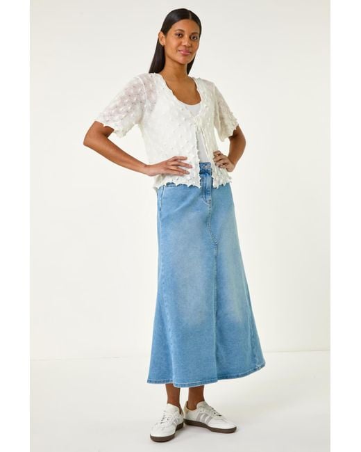 Roman White Textured Tie Front Shrug