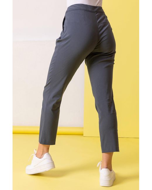 D.u.s.k Gray Full Length Pocket Stretch Trousers