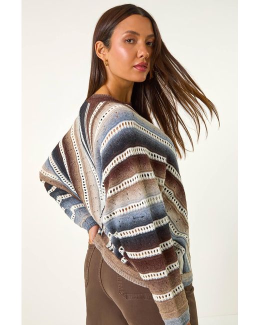 Roman Gray Chevy Stitch Detail Jumper