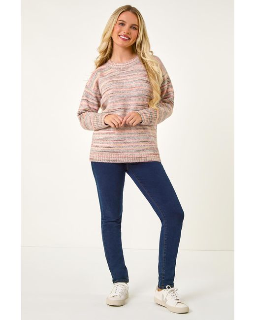 Roman Petite Brown Space Dye Knitted Jumper