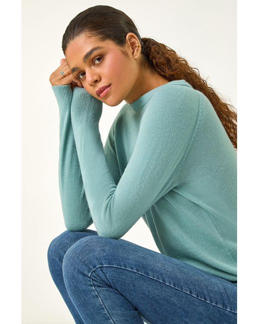 Roman Blue Soft Crew Neck Jumper