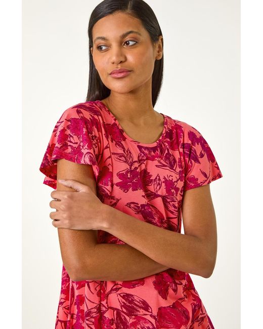 Roman Red Angel Frill Sleeve T-Shirt