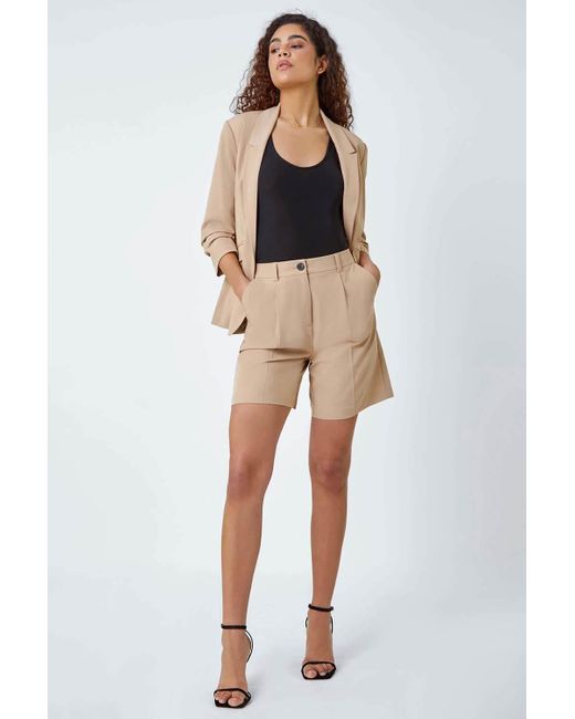 Roman Natural Tailored Stretch Shorts