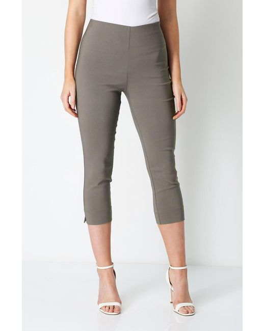 Roman Brown Cropped Stretch Trouser