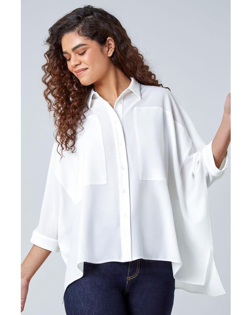 Roman White Relaxed Smart Stretch Shirt