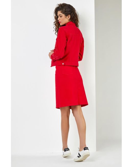 Roman Red Classic Cotton Denim Jacket