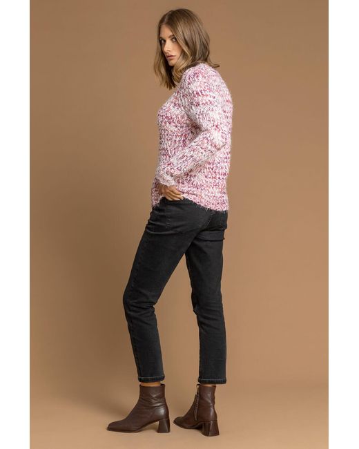 Roman Pink Fluffy Yarn Jumper