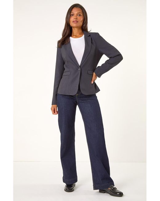 Roman Blue Tailored Single Breasted Blazer