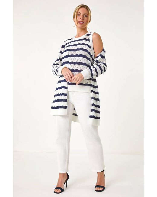 Roman Petite Blue Stripe Knitted Vest