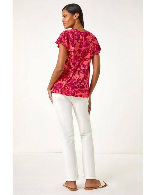 Roman Red Angel Frill Sleeve T-Shirt