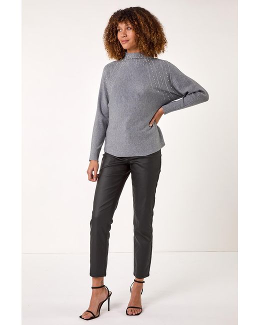 Roman Gray Sunray Embellished Jumper