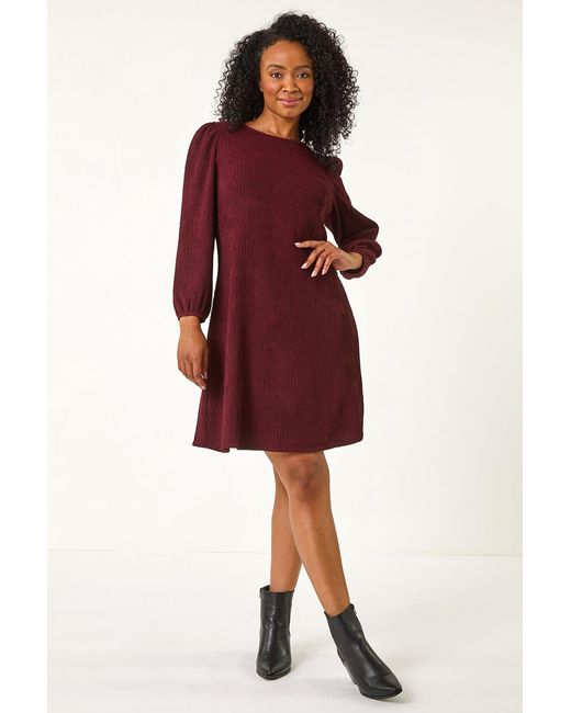 Roman Petite Textured Swing Stretch Dress