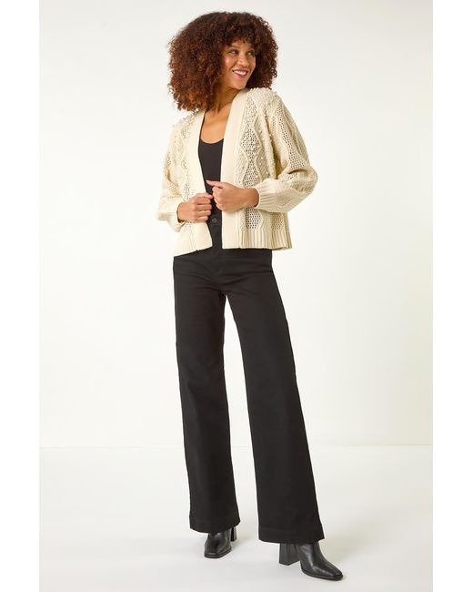 Roman Black Pearl Embellished Cardigan