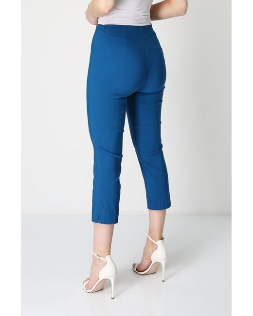 Roman Blue Cropped Stretch Trouser