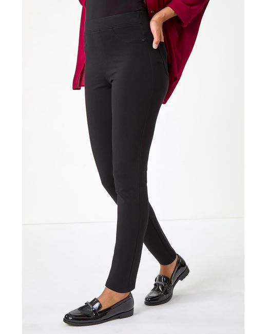 Roman Red Pocket Detail Stretch Ponte Trouser
