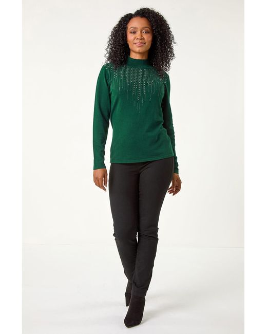 Roman Petite Green Hotfix Knitted Jumper