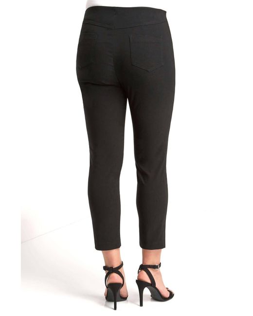 Roman Black 3/4 Length Stretch Elastic Waist Trouser