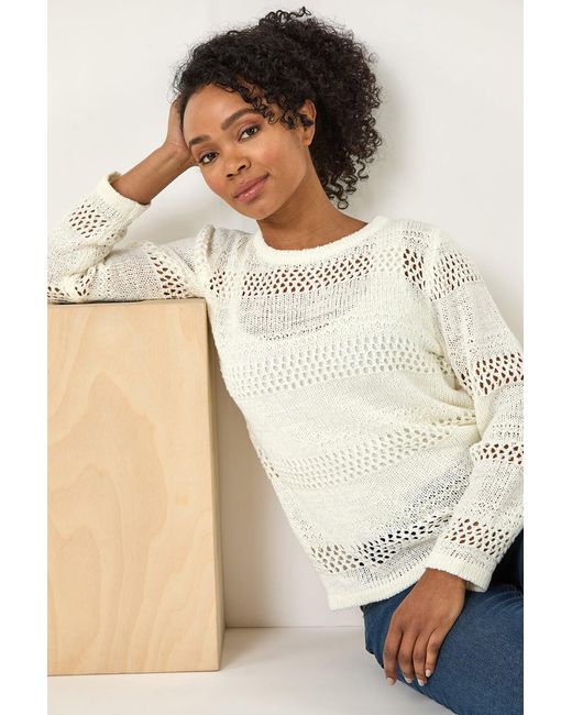Roman Petite Natural Open Knit Jumper