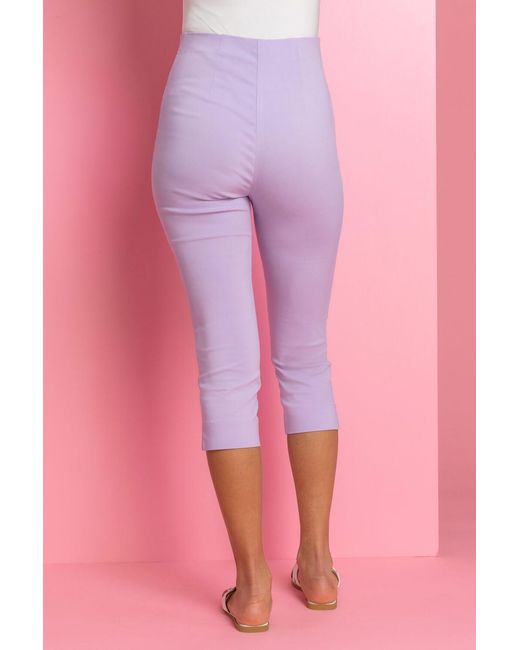 Roman Purple Cropped Stretch Trouser