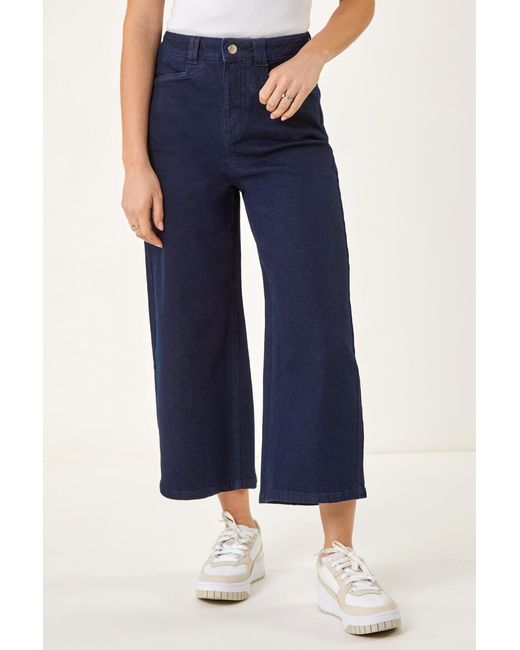 D.u.s.k Blue Denim Pocket Detail Wide Leg Culotte
