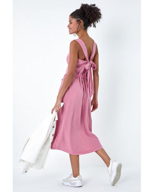 D.u.s.k Pink Dyed Strappy Pocket Dress