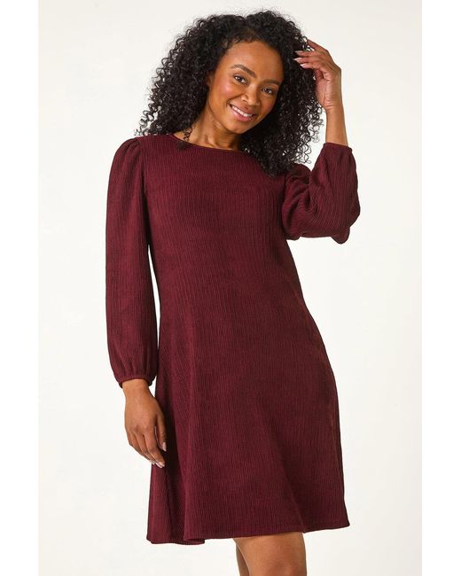 Roman Petite Textured Swing Stretch Dress