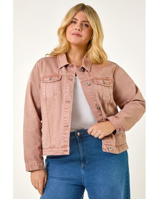 Roman Curve Blue Mid Wash Denim Jacket